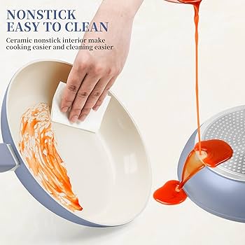 ノンスティック調理器具セット 取り外し可能なハンドル付きの鍋とフライパンセット Amazon.co.jp: IKTU セラミック鍋とフライパンセット ノン